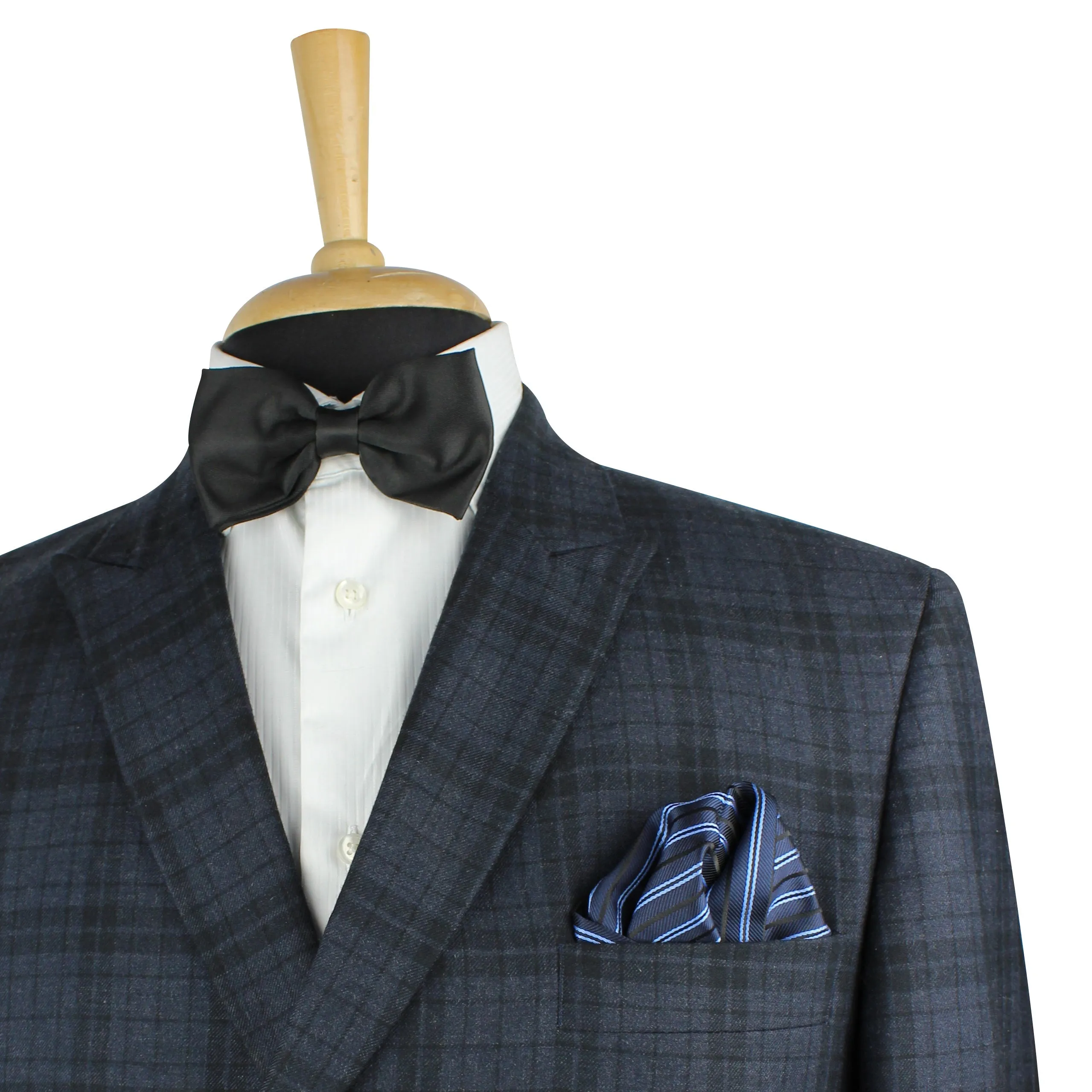 Kovove The Striped Treat Blue Pocket Square For Men