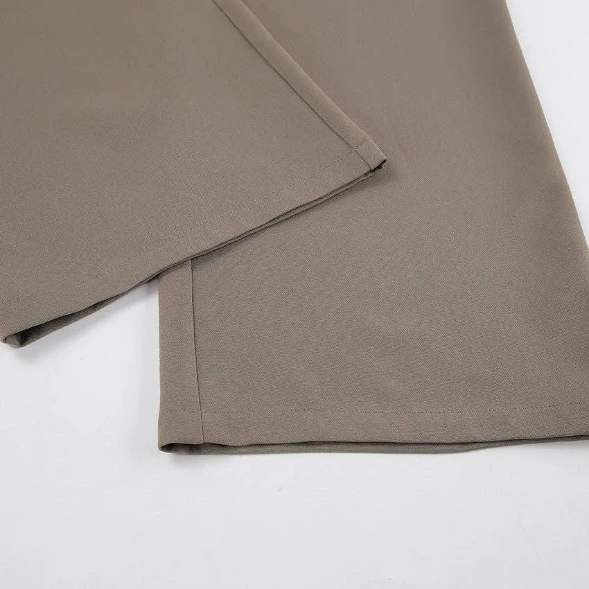 Ladies Stright Leg Pleated Loose Pants C-K6028