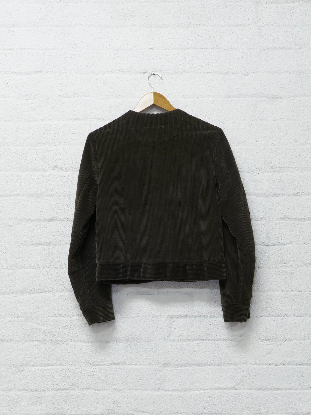 Maison Martin Margiela 6 2000s brown corduroy neck warmer "SHORT" jacket - sz 40