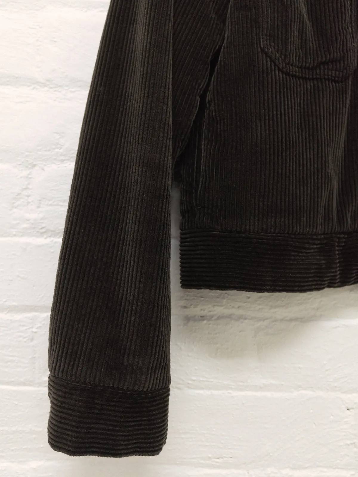 Maison Martin Margiela 6 2000s brown corduroy neck warmer "SHORT" jacket - sz 40