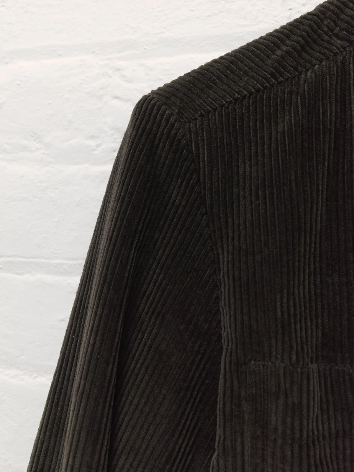 Maison Martin Margiela 6 2000s brown corduroy neck warmer "SHORT" jacket - sz 40