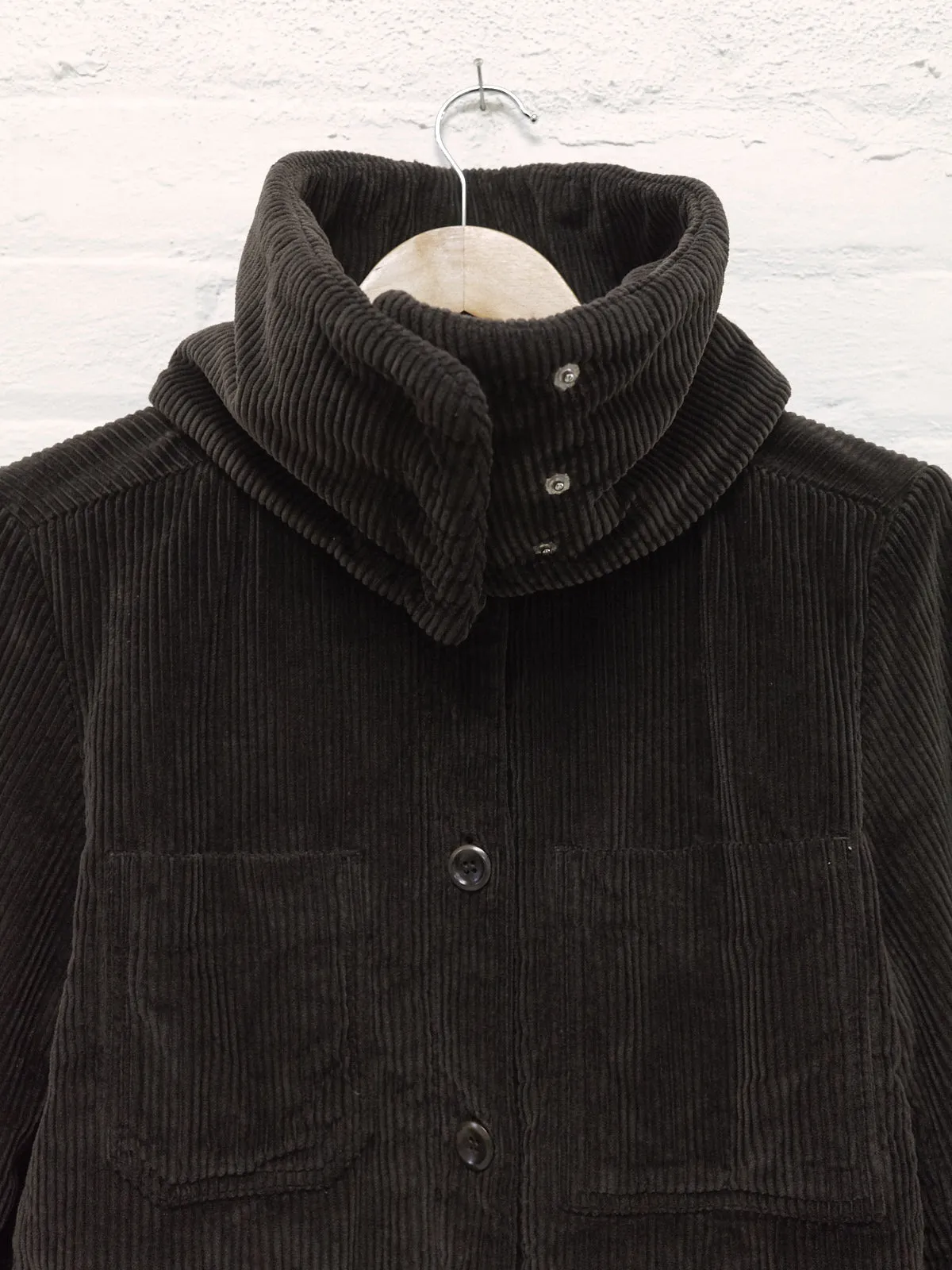 Maison Martin Margiela 6 2000s brown corduroy neck warmer "SHORT" jacket - sz 40