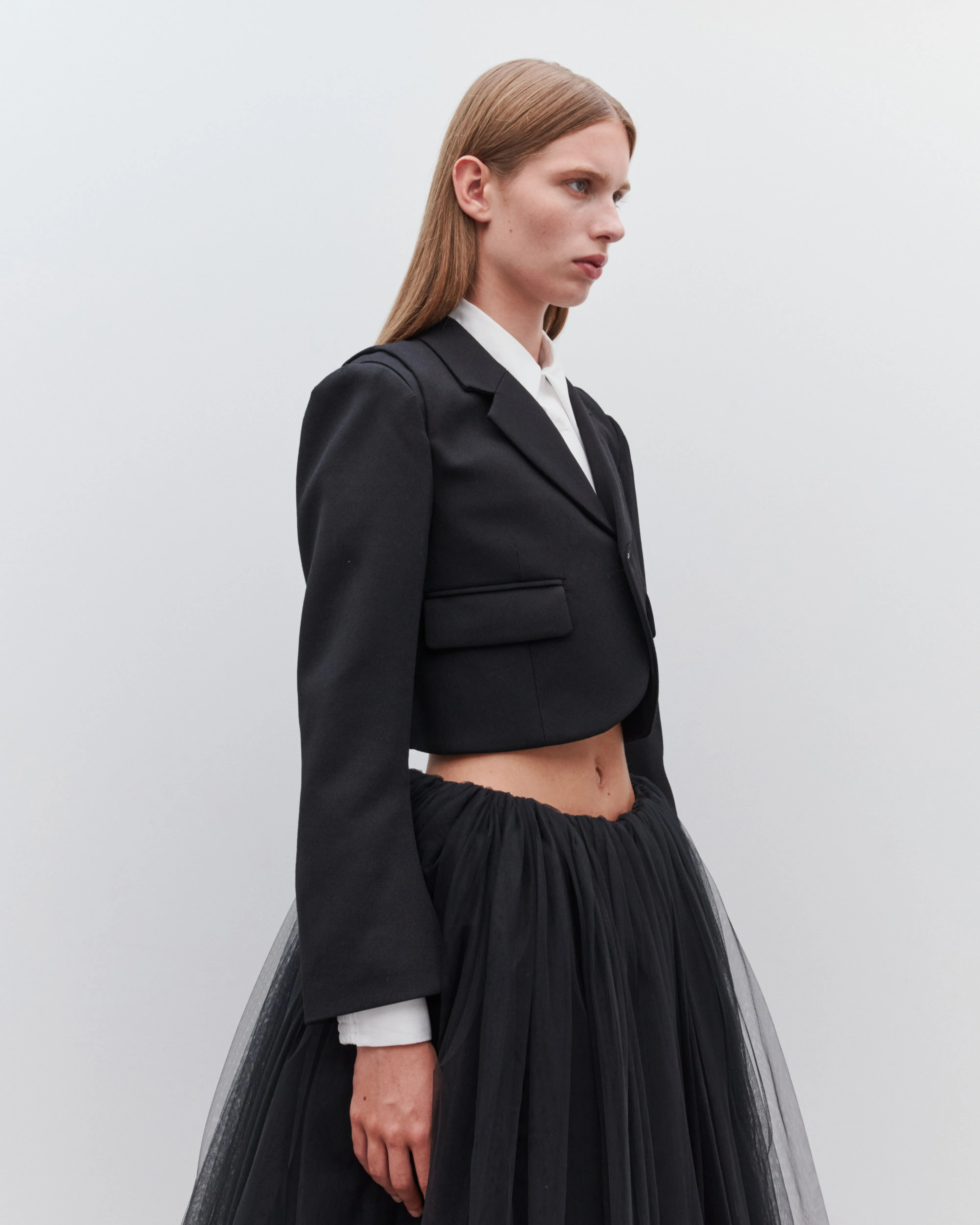Noir Kei Ninomiya - Women's Wool Cropped Jacket - (Black)