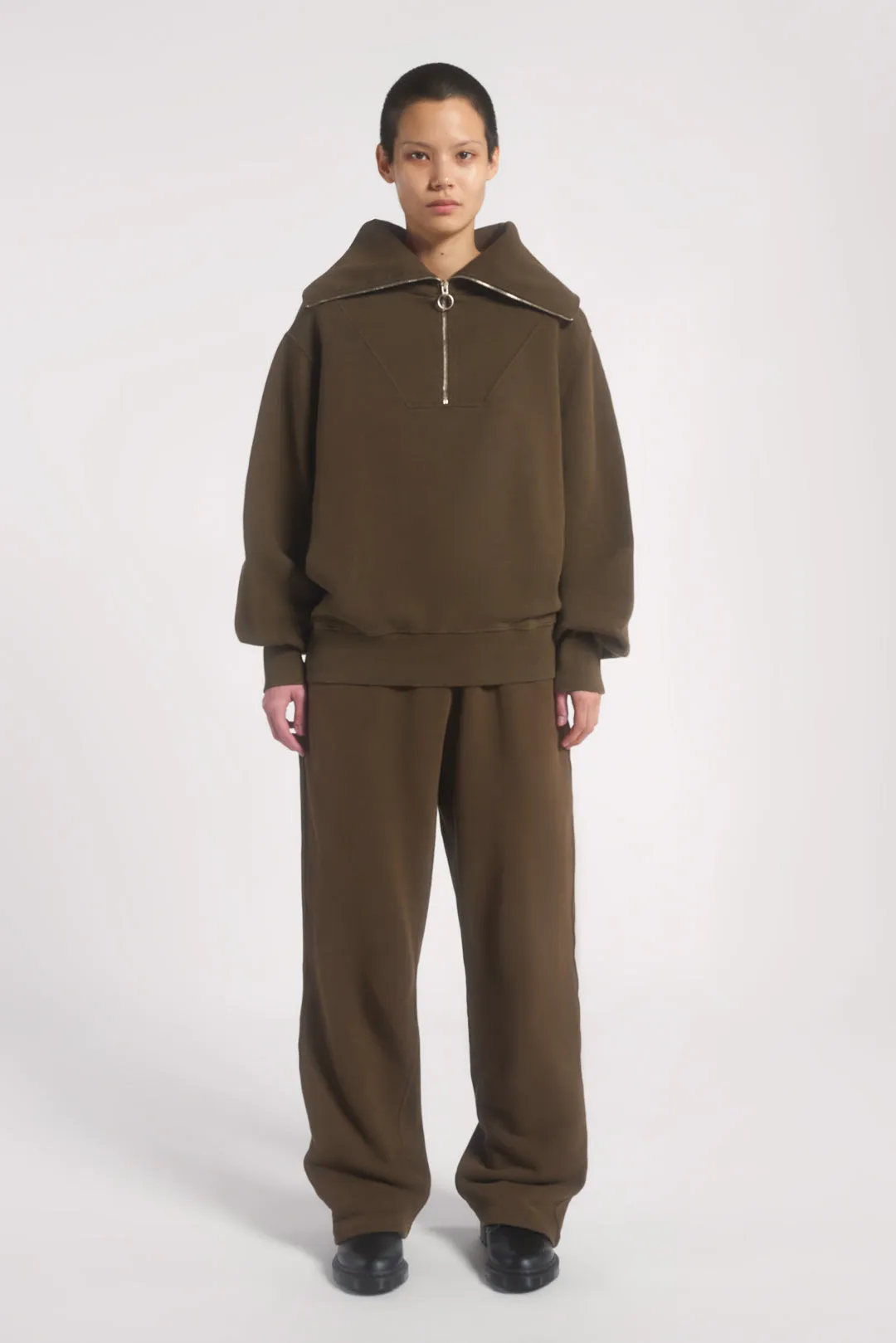 NTRLS Mocha Quarter Zip Sweatshirt