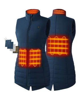 (Open-Box) Tribeca Women's Heated Long Puffer Vest (Battery Set Not Included)