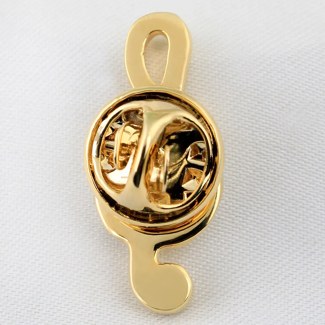 Peluche Golden Symbol of Musi Cufflink and Lapel Pin Set