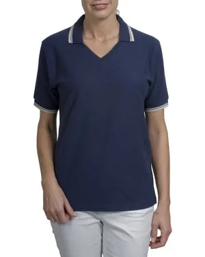 Port Authority Signature - Ladies Cool Mesh Sport Shirt with Tipping Stripe Trim.  L431