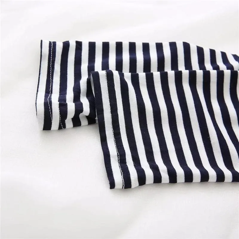 "Morning Selfie" Hoodie with Striped Sleeves