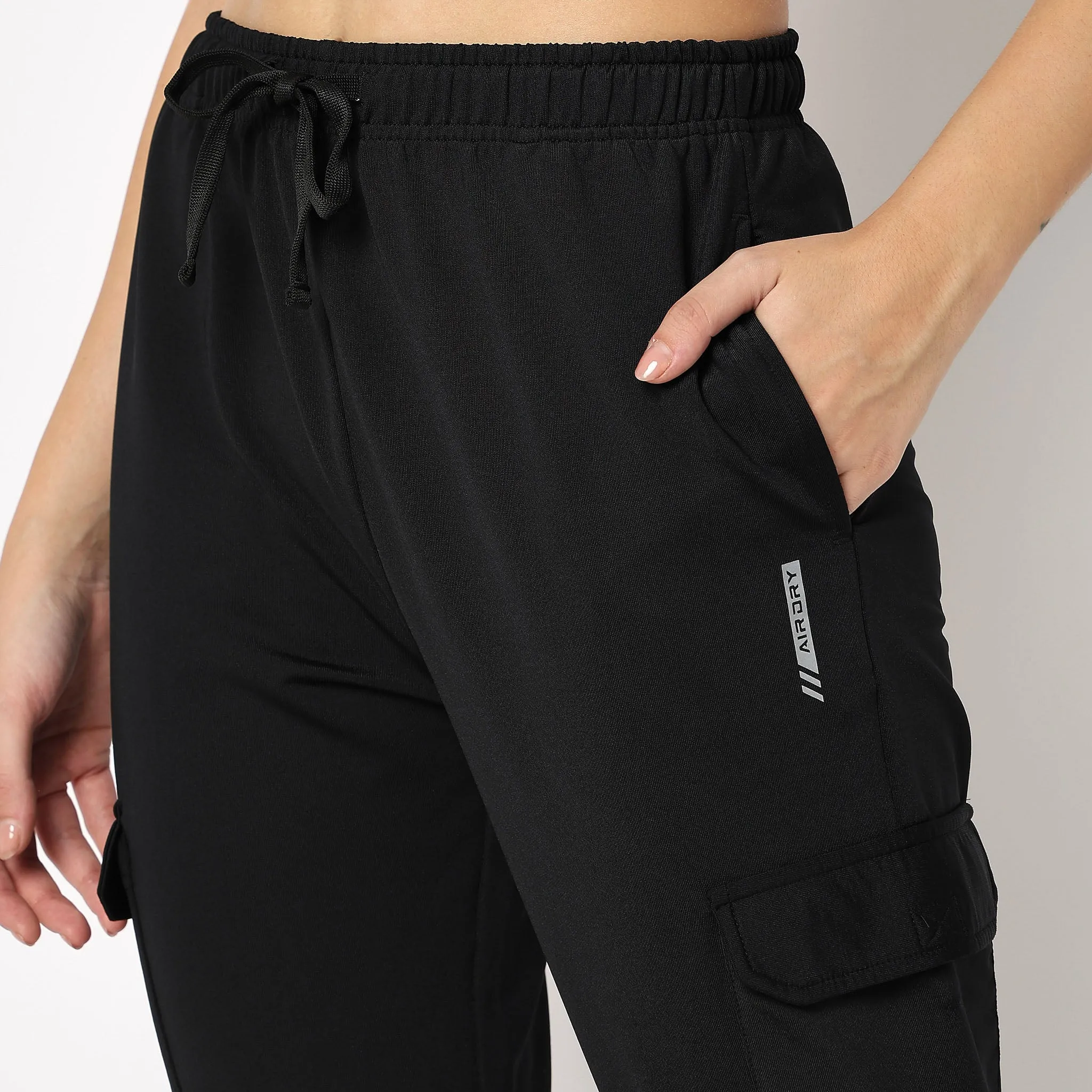 Regular Fit Solid High Rise Joggers