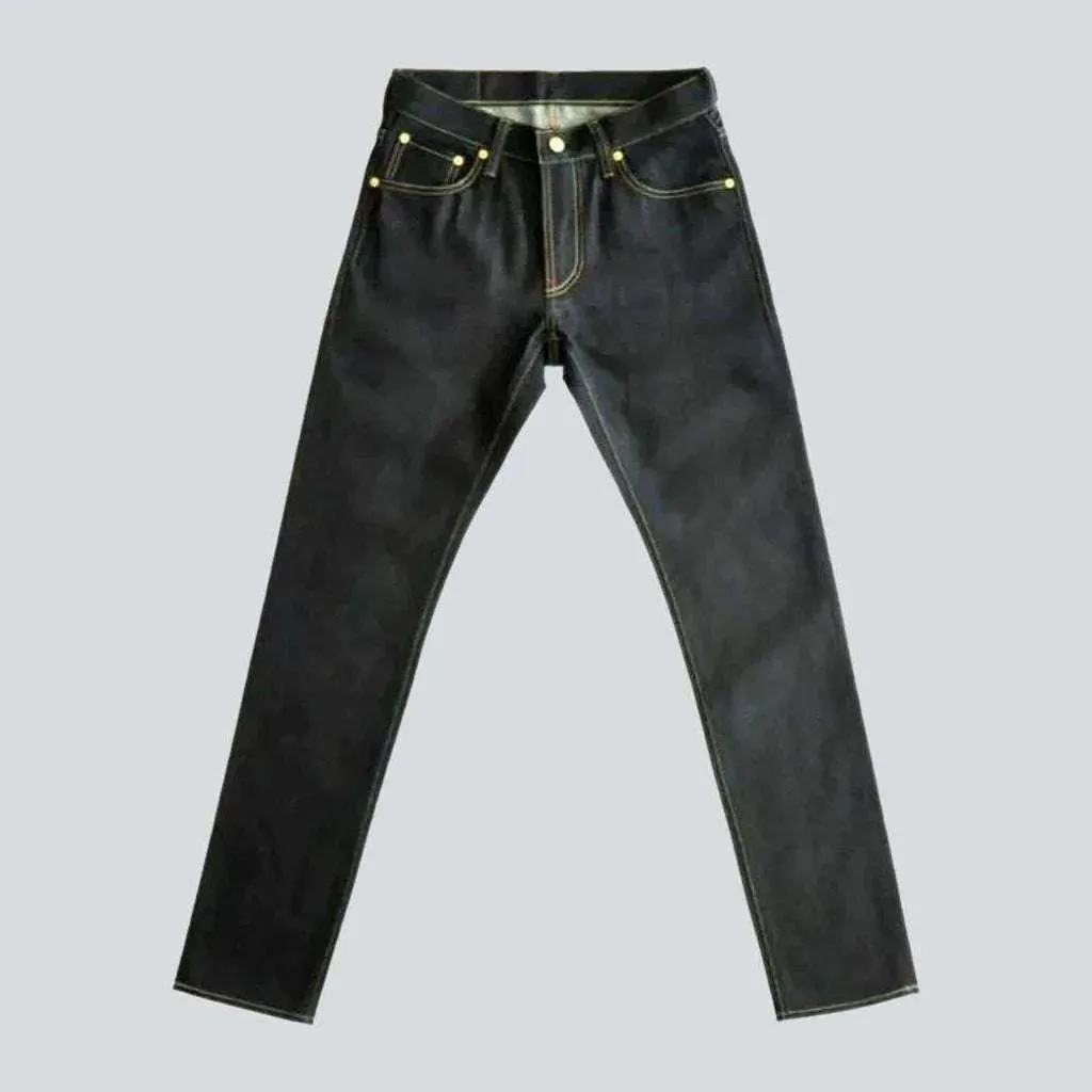Selvedge raw jeans
 for men