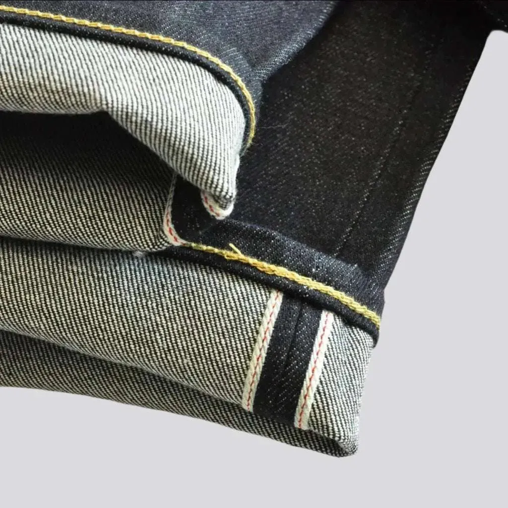 Selvedge raw jeans
 for men