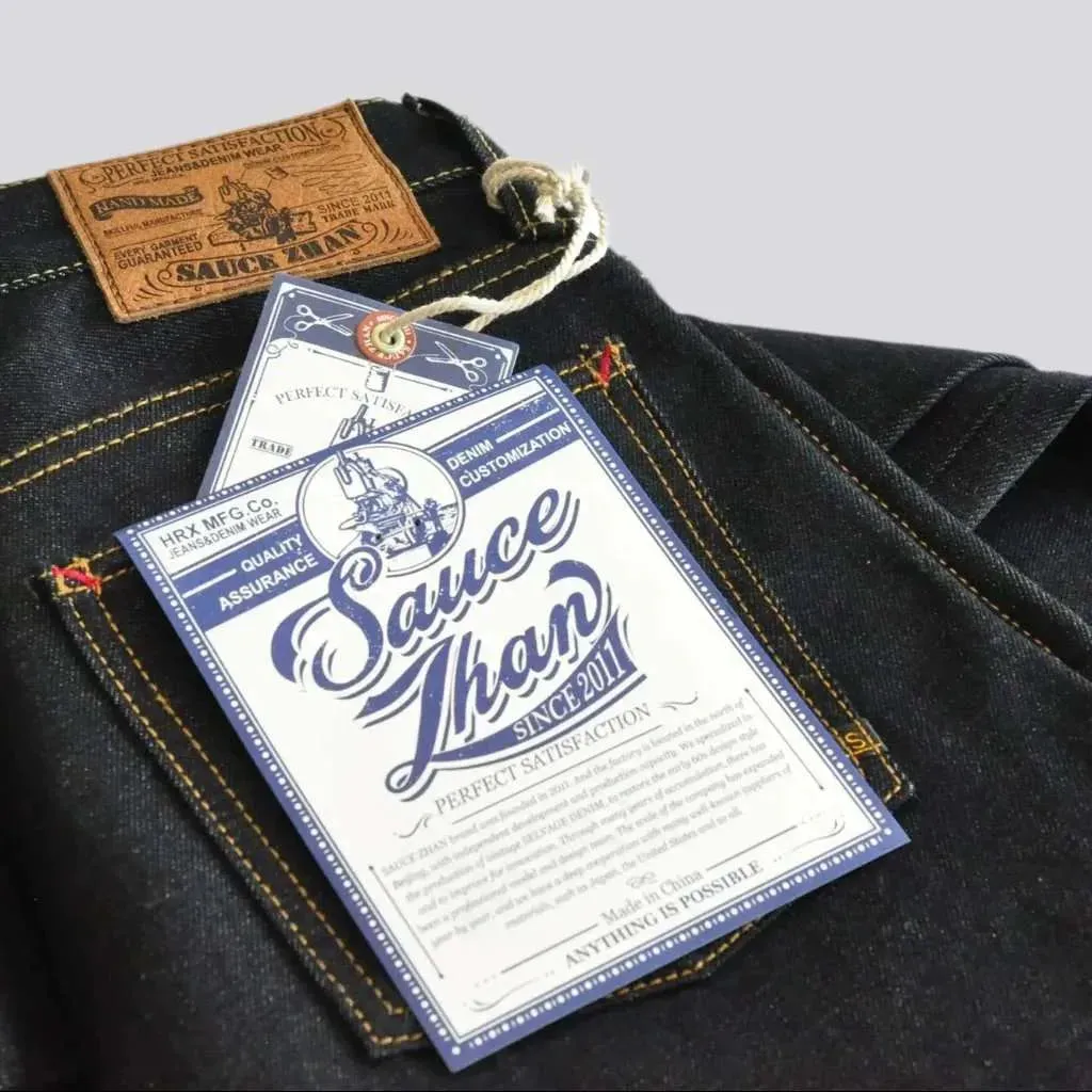 Selvedge raw jeans
 for men
