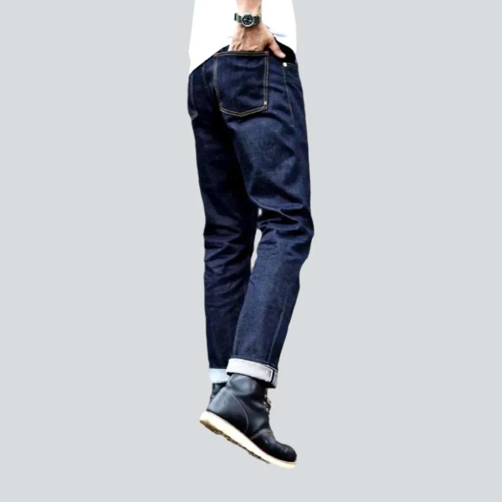Selvedge raw jeans
 for men