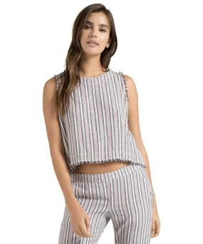 Sleeveless Button Back Top