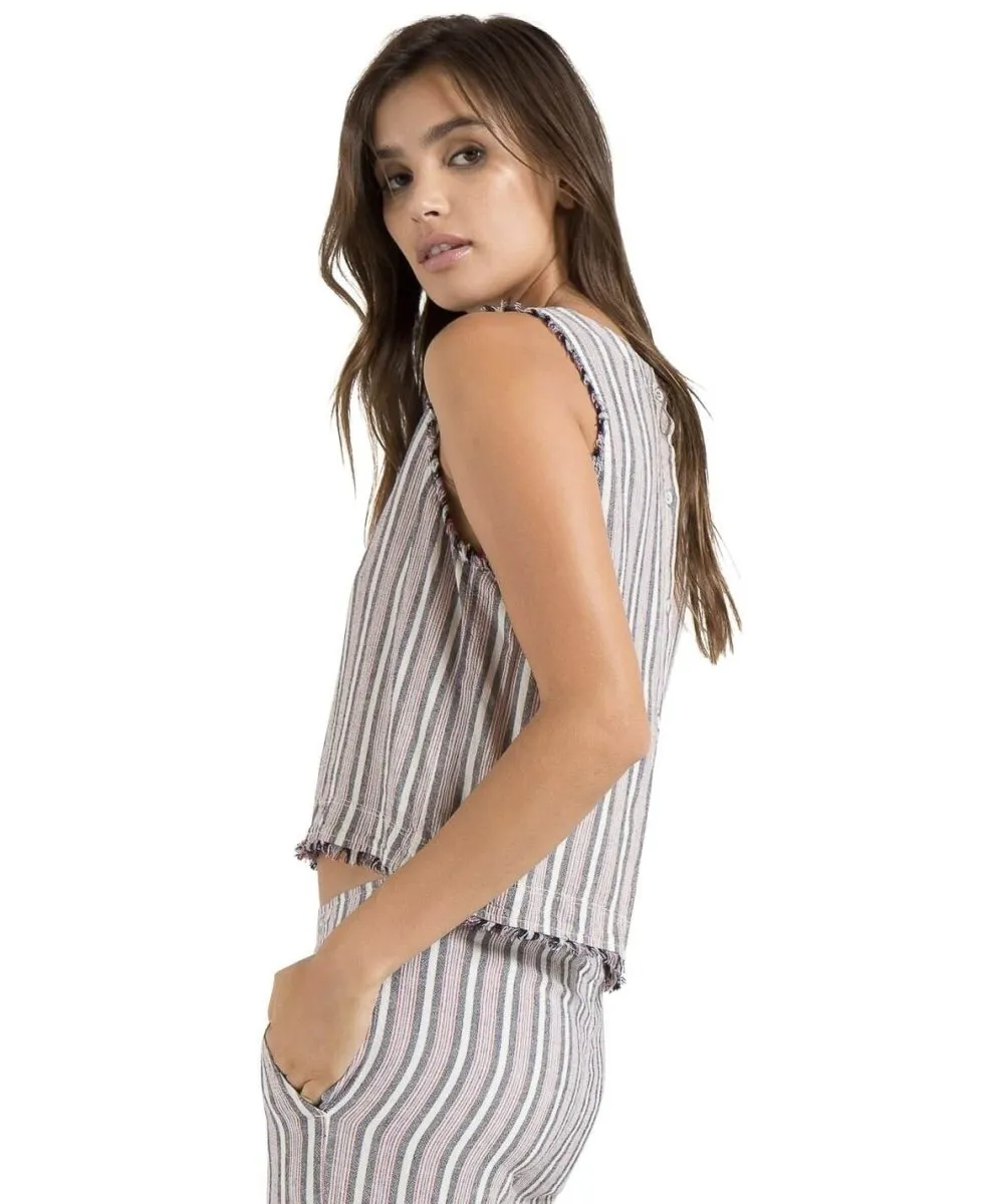 Sleeveless Button Back Top