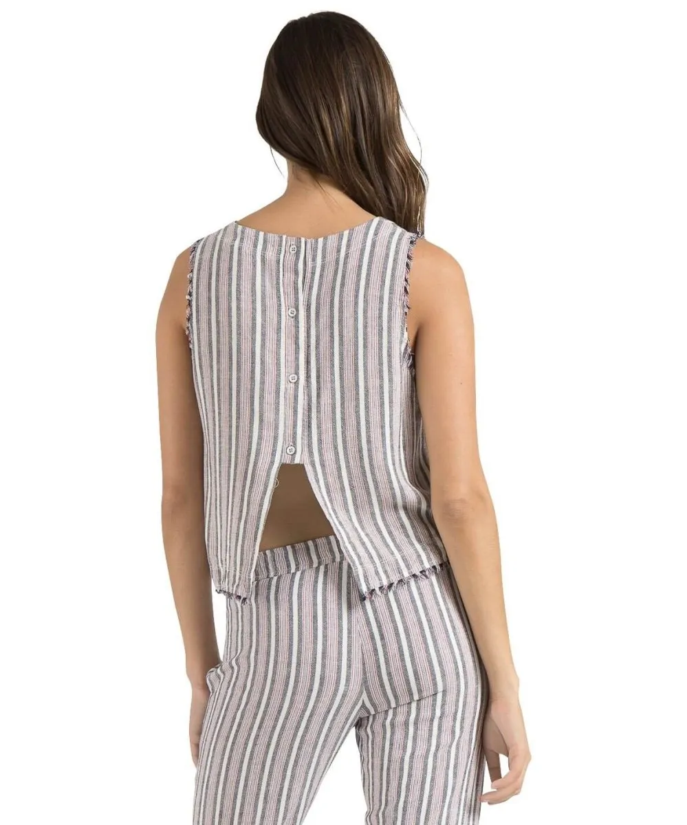 Sleeveless Button Back Top