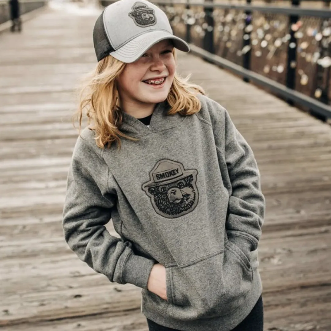Smokey Bear Patch Youth Pullover Hoodie
