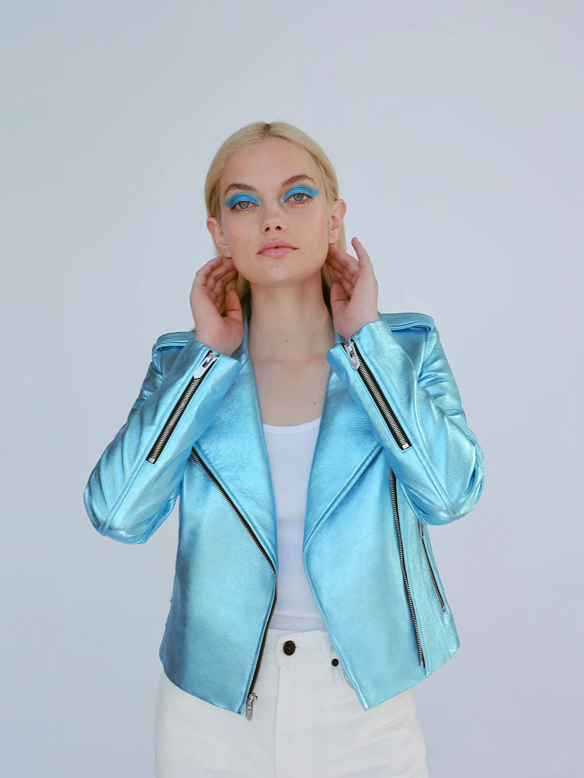 The Metallic Biker Crop