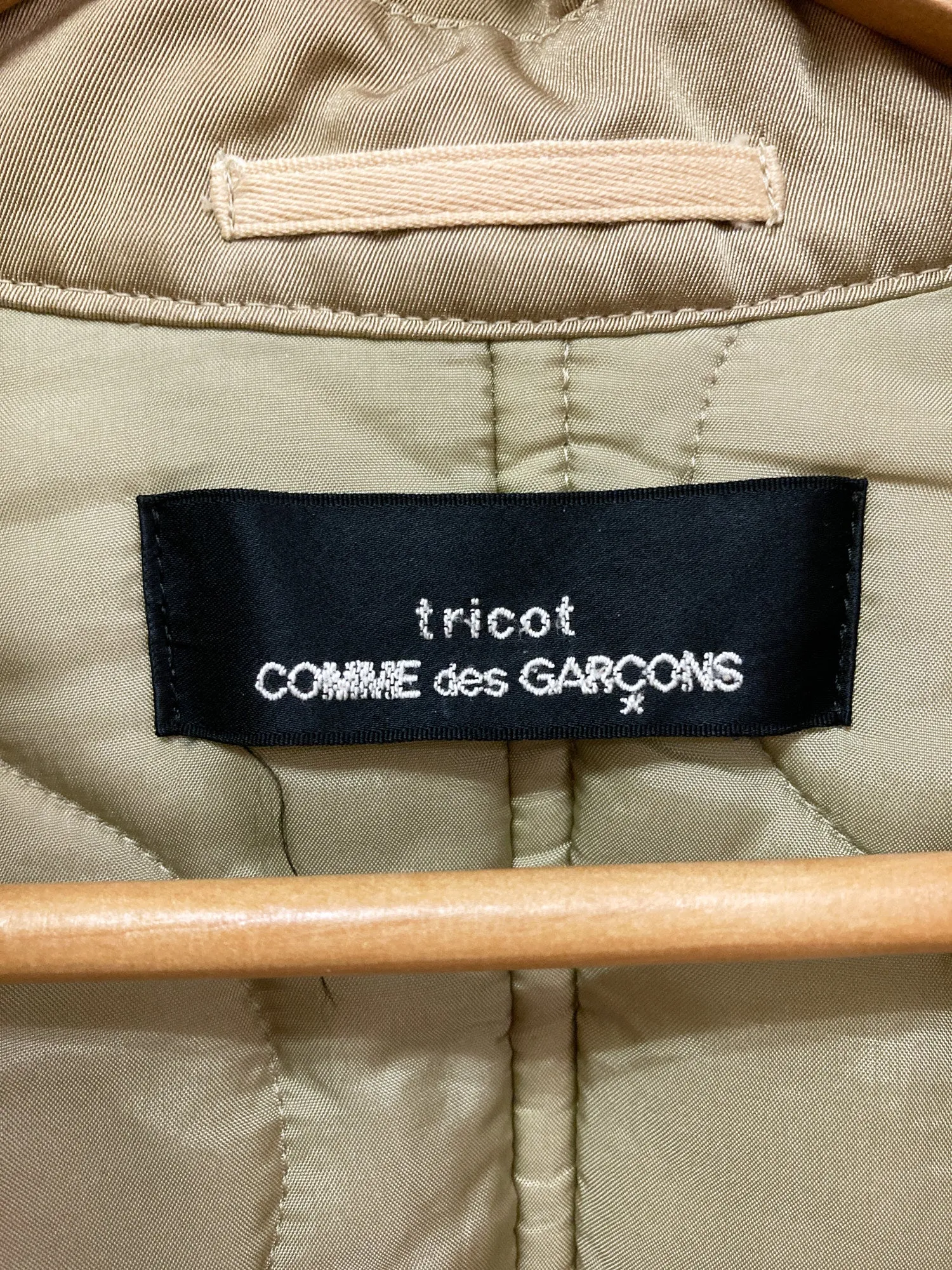 Tricot Comme des Garcons AW1993 gold nylon quilted bomber jacket