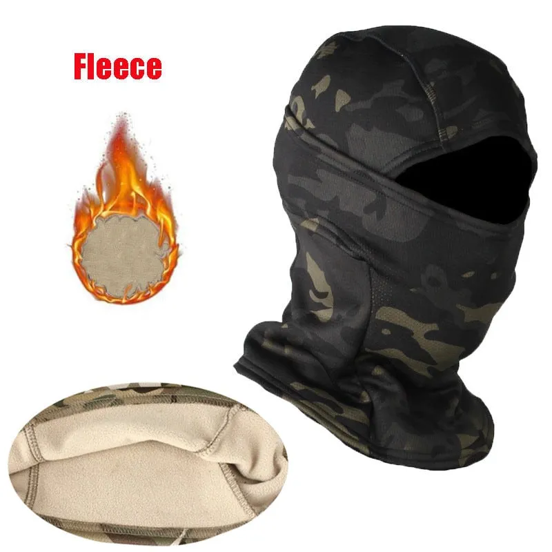 Winter Fleece Tactical Military Balaclava Outdoor Hunting Cycling Hiking Skiing Scarf Snowboard Face Mask Windproof Men Women