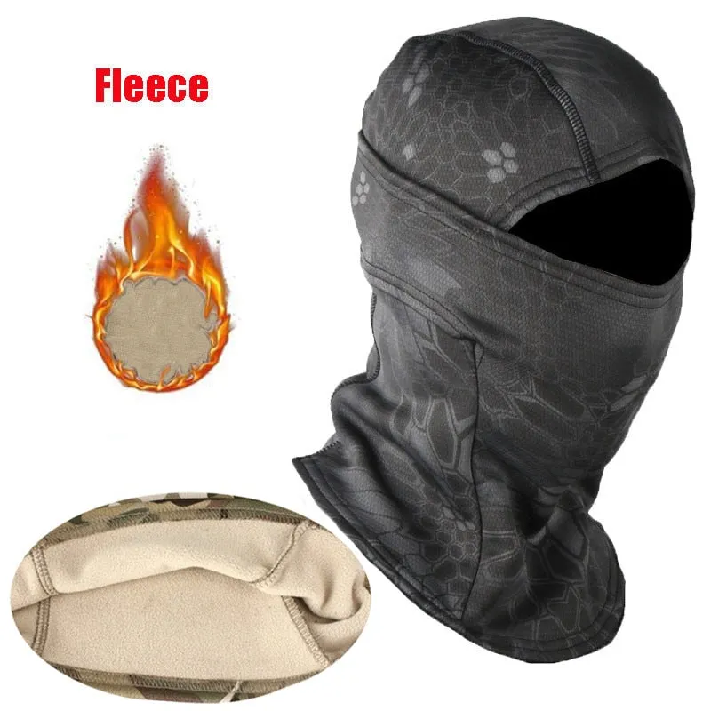 Winter Fleece Tactical Military Balaclava Outdoor Hunting Cycling Hiking Skiing Scarf Snowboard Face Mask Windproof Men Women