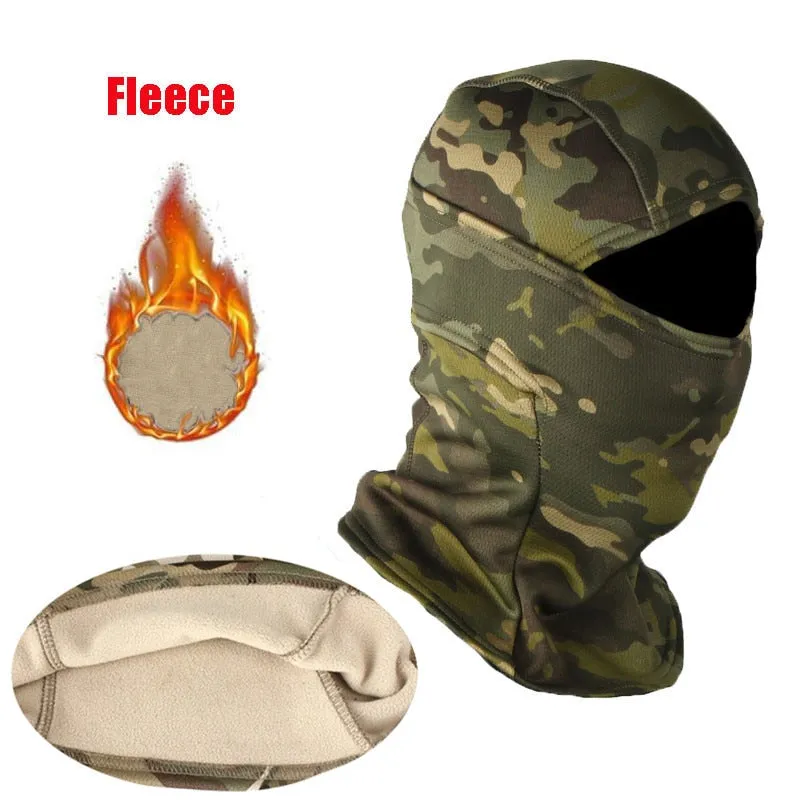 Winter Fleece Tactical Military Balaclava Outdoor Hunting Cycling Hiking Skiing Scarf Snowboard Face Mask Windproof Men Women