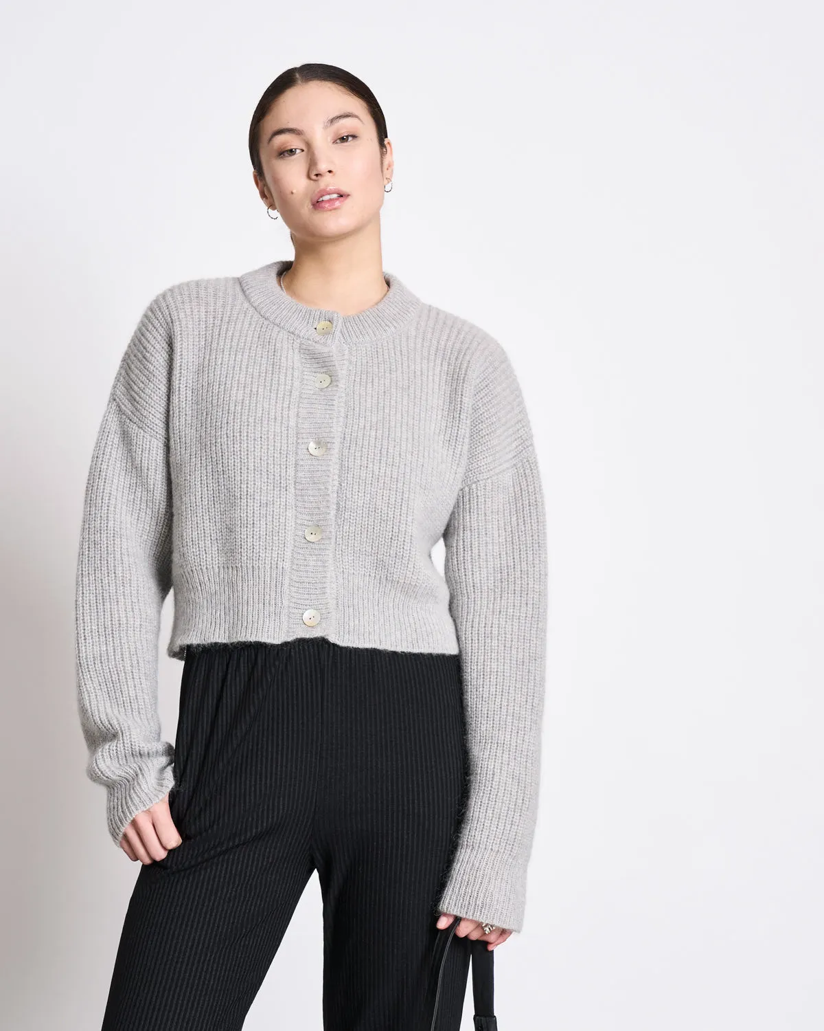 WOOLY CARDIGAN BENI LIGHT GREY