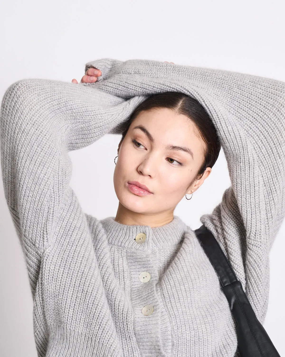 WOOLY CARDIGAN BENI LIGHT GREY