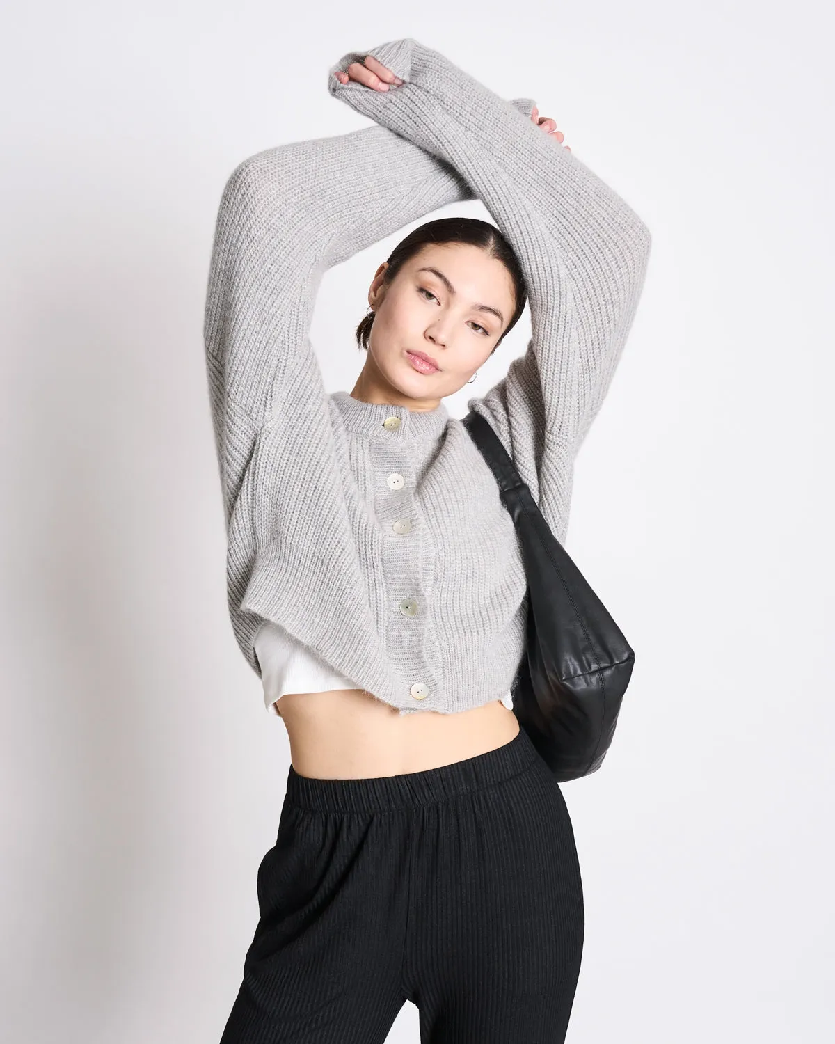 WOOLY CARDIGAN BENI LIGHT GREY
