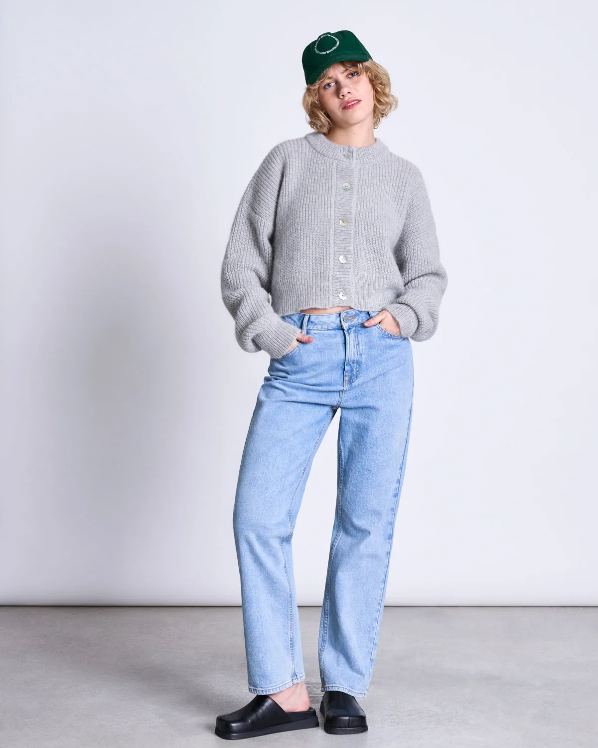 WOOLY CARDIGAN BENI LIGHT GREY
